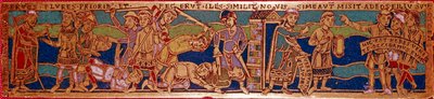 Gleichnis von den Arbeitern im Weinberg oder Gleichnis von den Arbeitern der elften Stunde. Emailplatte auf Kupfer. Rheinische Schule. 12. Jahrhundert. Florenz, Nazionale Museo del Bargello von German School