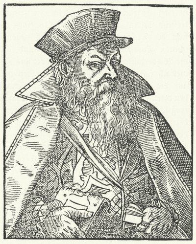 Philipp Nicodemus Frischlin, deutscher Dramatiker (Stich) von German School