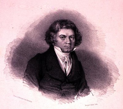 Porträt von Ludwig van Beethoven (1770-1827), graviert von Faustin Herr von German School