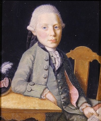 Porträt eines sitzenden jungen Mannes mit einem Brief, ca. 1750 von German School