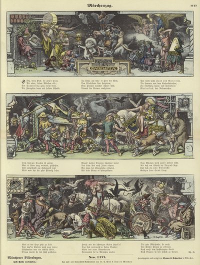 Prozession von Märchenfiguren von German School