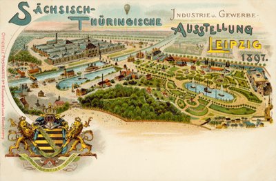 Sachsen- und Thüringer Handels- und Industrieausstellung in Leipzig, Deutschland von German School