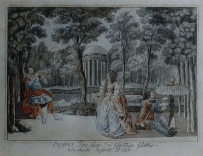 Szene aus Die Zauberflöte von Wolfgang Amadeus Mozart von German School