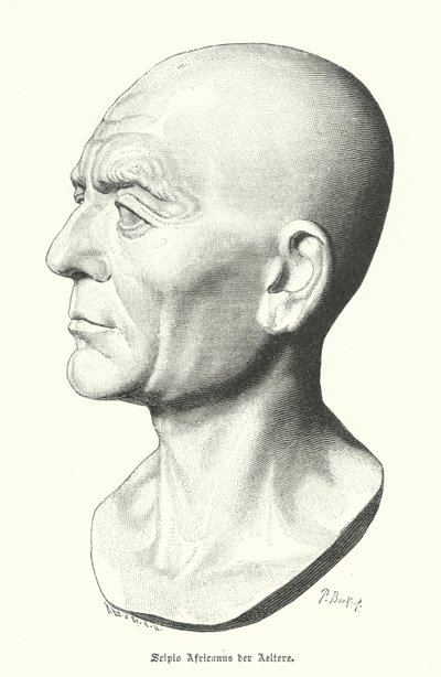 Scipio Africanus der Ältere, römischer General der Punischen Kriege von German School