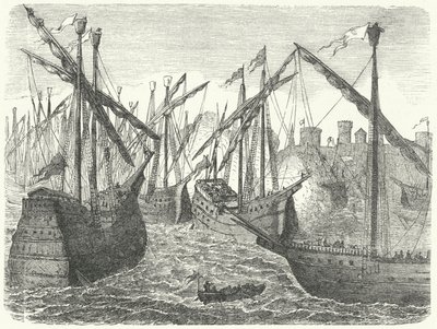 Schiffe der Hanse vor Kopenhagen von German School