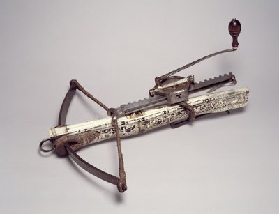 Sportarmbrust und Cranquin (Stahl & Holz mit Horn und Knochen eingelegt) von German School