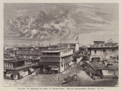 Straße zum Hafen von Callao, Hafen von Lima, Peru von German School