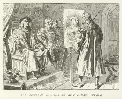 Der Kaiser Maximilian und Albrecht Dürer von German School