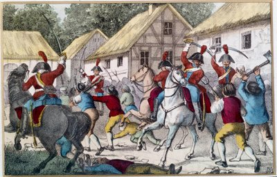 Die französische Armee von preußischen Bauern gefangen genommen von German School