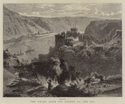 Der Rhein, von der Quelle bis zum Meer (Stich) von German School