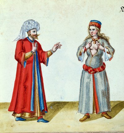 Der Türke und die Kurtisane, Ende des 16. Jahrhunderts von German School