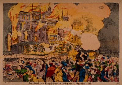 Der große Brand im Ringtheater am 8. Dezember 1881, Wien, 1881 von German School