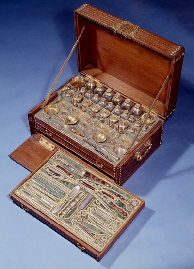 Reisechirurgie- und Apothekenkit. 1640. Augsburg. Kunstgewerbe, Paris. von German School