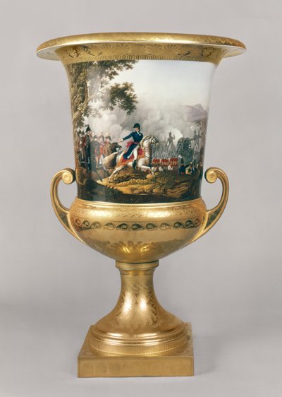 Urne, die den Herzog von Wellington in einer Kampfszene aus dem Preußischen Tafelservice darstellt, Berlin, 1816-19 von German School