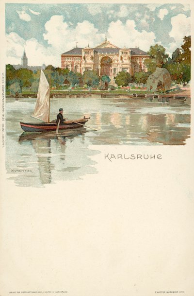 Ansicht der Stadt Karlsruhe in Deutschland von German School