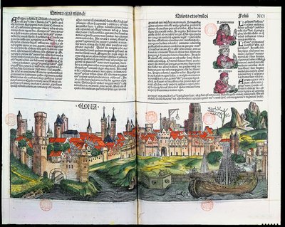 Ansicht der Stadt Köln, aus der Chronik von Nürnberg von Hartmann Schedel, 1493 von German School