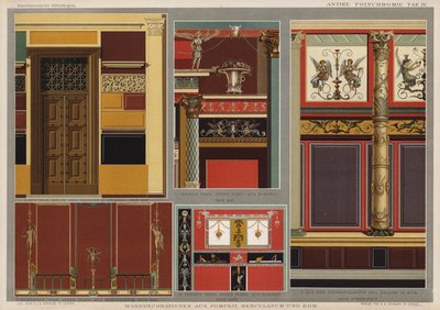 Wanddekorationen aus Pompeji, Herculaneum und Rom von German School