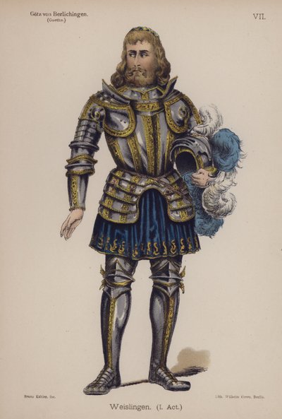 Weislingen, aus Götz von Berlichingen von Goethe von German School