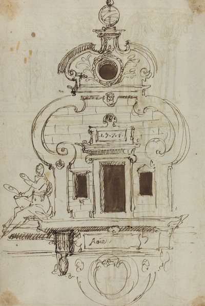 Wanddenkmal mit einer Armillarsphäre [verso] von German or Austrian 16th Century