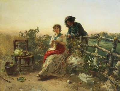 In Friedenszeiten, von Gerolamo Induno, circa 1880 von Gerolamo Induno