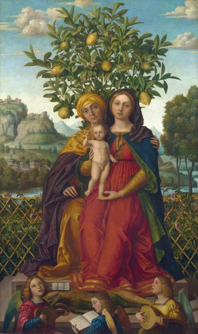 Die Jungfrau und das Kind mit der heiligen Anna (ca. 1510-1520) von Gerolamo dai Libri