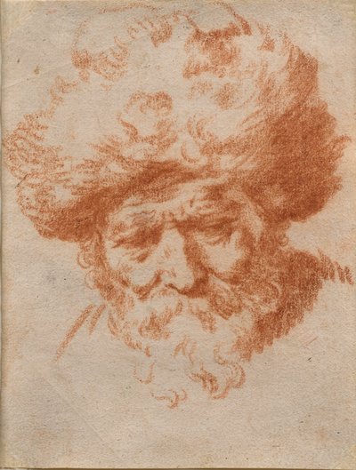 Eine Allegorie des Winters: Kopf eines alten Mannes mit Pelzmütze von Gerrit Adriaensz (attr.to) Berckheyde