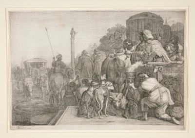 Paul und Barnabas in Lystra von Gerrit Claesz Bleker