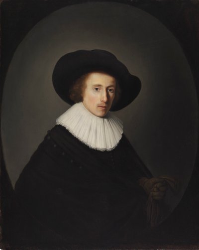 Porträt eines Mannes mit Hut von Gerrit Dou