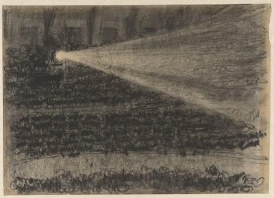 Scheinwerfer über den Zuschauern auf den Tribünen des Circus Carré von Gerrit Willem Dijsselhof