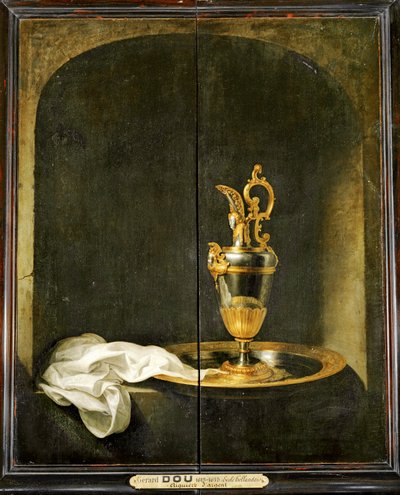 Der silberne Krug von Gerrit or Gerard Dou