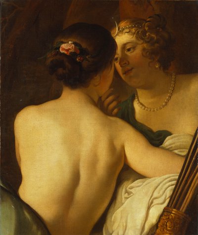 Jupiter in der Gestalt von Diana verführt Callisto von Gerrit van Honthorst