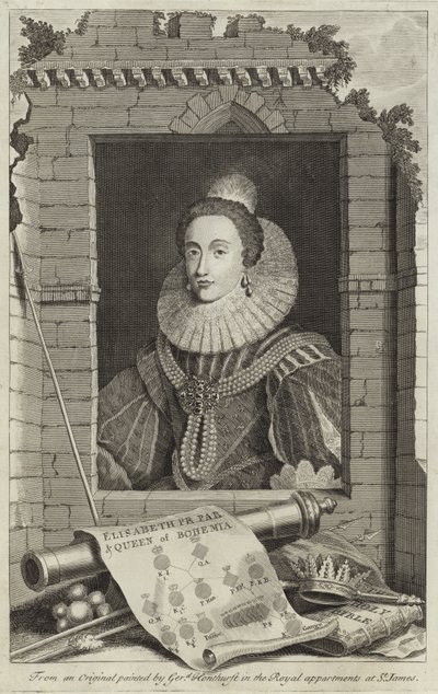 Porträt von Elizabeth Stuart, Königin von Böhmen von Gerrit van Honthorst