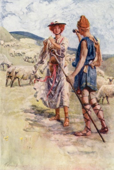 Calidore und Pastorella von Gertrude E. Demain (after) Hammond