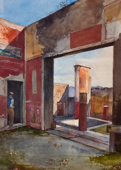 Das Haus von Castor und Pollux in Pompeji mit einem offiziellen Führer, mit Ergänzungen eines Borbone-Schülers von Giacinto Gigante