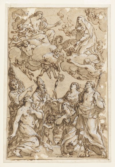 Christus und die Jungfrau mit den Schutzheiligen von Pistoia von Giacinto Gimignani