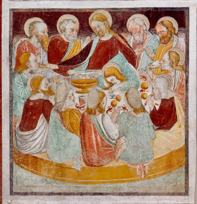 Das letzte Abendmahl (Detail aus dem Leben Jesu) von Giacomo Borlone de Buschis