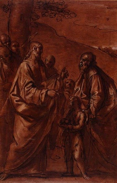 Das Wunder der Brotvermehrung, ca. 1611-14 von Giacomo Cavedoni