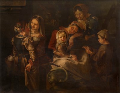 Bäuerinnen und Kinder von Giacomo Francesco Cipper