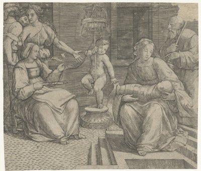 Heilige Familie mit Elisabeth und Johannes dem Täufer von Giacomo Francia
