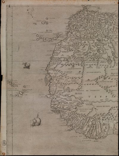 Karte von Afrika von Giacomo Gastaldi