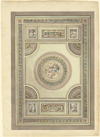Eine verzierte Decke mit einer Allegorie des Frühlings von Giacomo Quarenghi