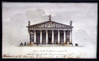 Ansicht der Reitställe in Zarskoje Selo von Giacomo Quarenghi