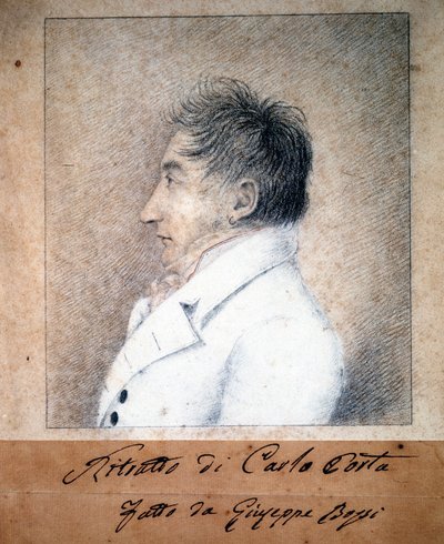 Porträt von Carlo Porta (1775 - 1821) von G. Bassi von Giambattista Bassi