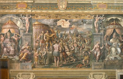 Die Erscheinung des Kreuzes vor Kaiser Konstantin, 1517-1524 von Gianfrancesco Penni