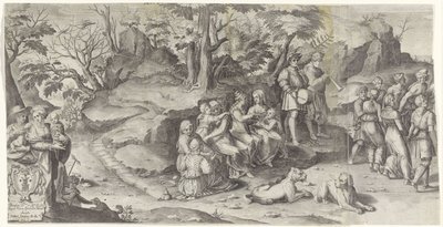 Hochzeit von Isaak und Rebekka (Blatt 1) von Gijsbert Van Veen