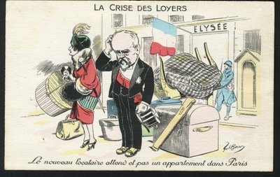 Postkarte, Satirisch in Farben von Gil (1859 1931) Baer