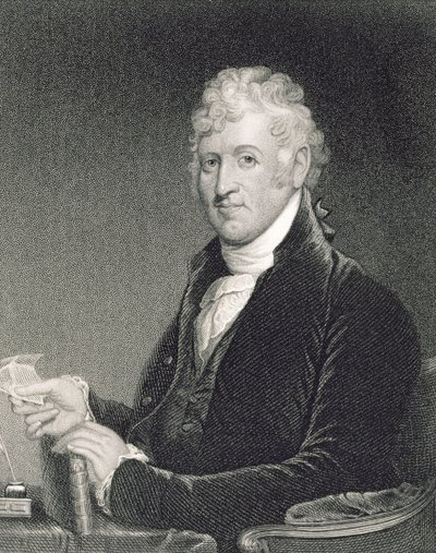 David Humphreys, gestochen von George Parker nach einer Kopie des Originalgemäldes von James Herring von Gilbert Stuart
