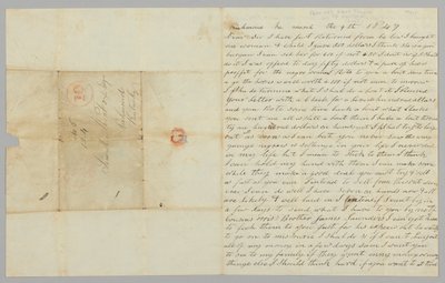 Brief an Samuel Fox von Giles Saunders über den Sklavenhandel, 9. März 1847 von Giles Saunders