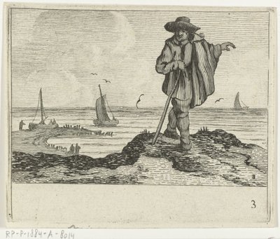 Dünenlandschaft mit einem Wanderer von Gillis van Scheyndel (I)