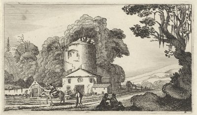 Landschaft mit einem Turm von Gillis van Scheyndel (I)